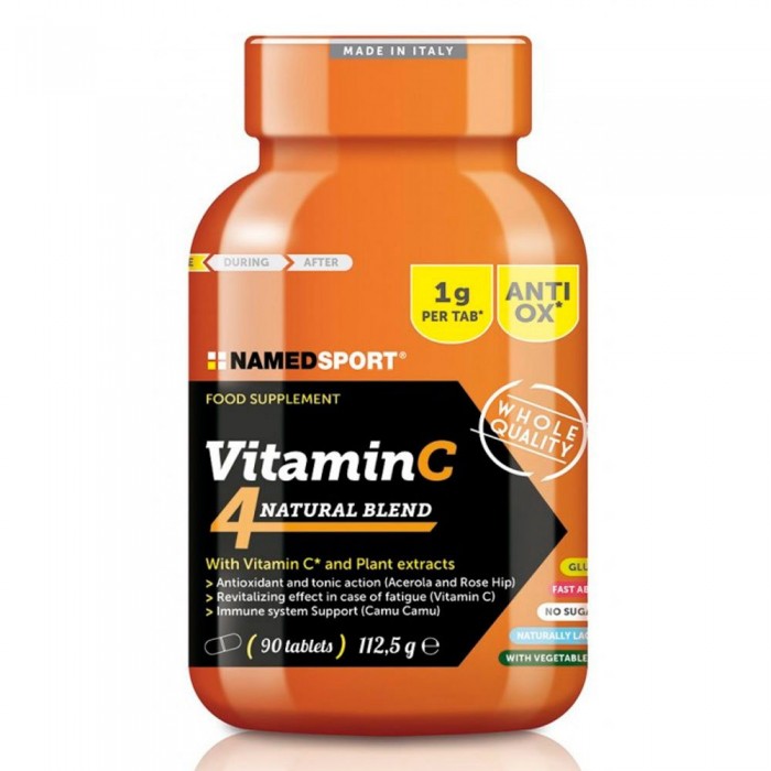 [해외]NAMED SPORT C-비타민 4 내추럴 내추럴 혼합하다 90 단위 중립적 맛 정제 1137002533 Multicolor