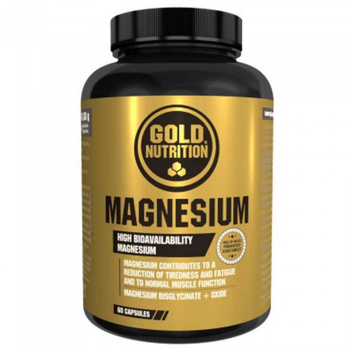 [해외]GOLD NUTRITION 마그네슘 600mg 60 단위 중립적 맛 6137993714 Black