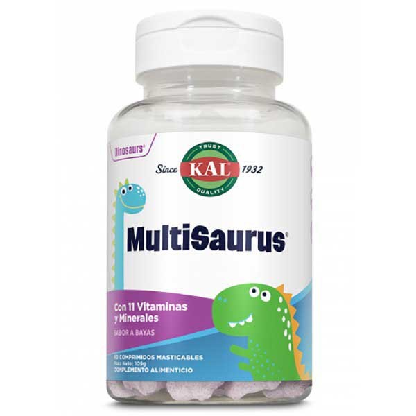 [해외]KAL 종합 비타민 및 미네랄 Multisaurus 60 츄어블 정제 베리류 6140178349