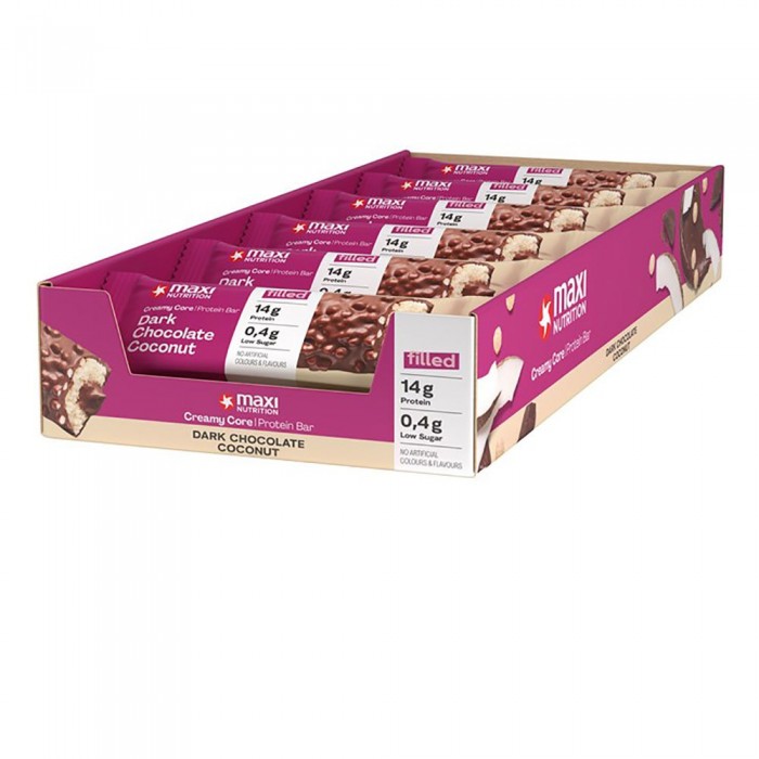 [해외]MAXI 코코넛 에너지바 박스 Creamy 코어 45g Chocolate & 12 단위 6140613171 Multicolor