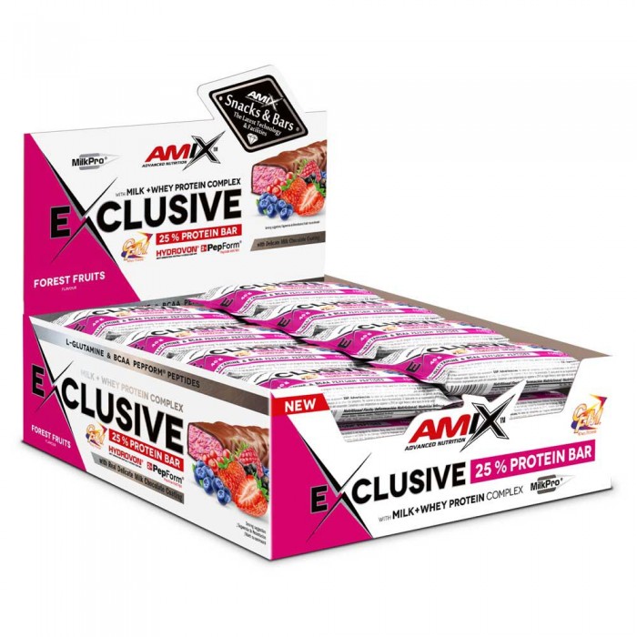 [해외]AMIX 프로틴 바 박스 야생 딸기 Exclusive 40g 24 단위 14140605015