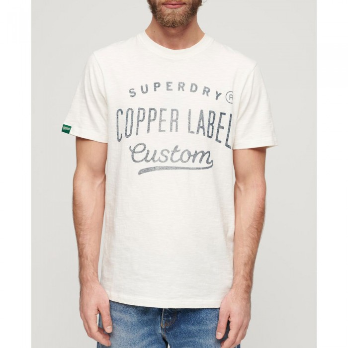 [해외]슈퍼드라이 반팔 크루넥 티셔츠 Copper Label Workwear 140587945 Cream Slub