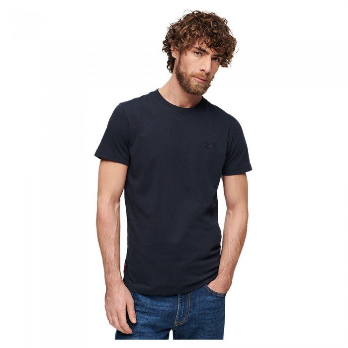 [해외]슈퍼드라이 반소매 티셔츠 Essential 로고 Embroidered Ub 140588077 Eclipse Navy