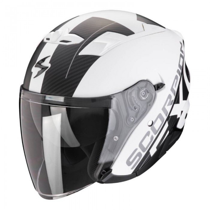 [해외]SCORPION EXO-230 QR 오픈 페이스 헬멧 9140546451 White Mate / Black
