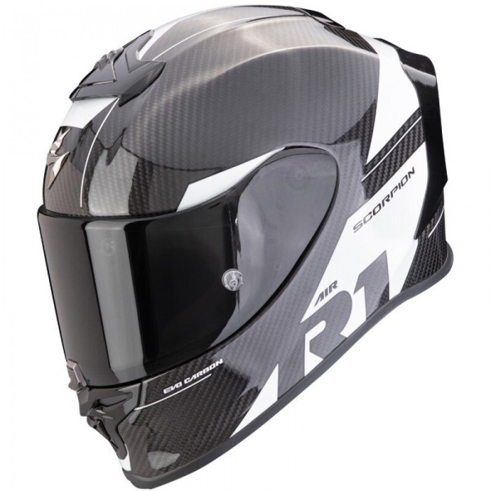 [해외]SCORPION 풀페이스 헬멧 EXO-R1 EVO Carbon 에어 Rally 9140546510 Black / White