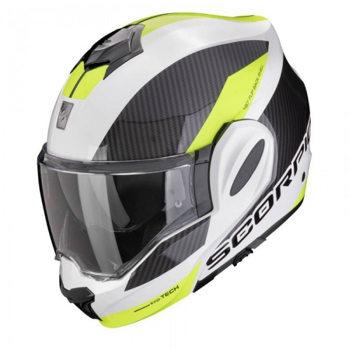 [해외]SCORPION 컨버터블 헬멧 EXO-테크 EVO 팀 9140546534 White / Yellow Neon