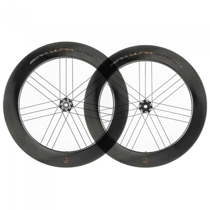 [해외]캄파놀로 Bora Ultra WTO 80 DB AFS CL Disc Tubeless 도로용 휠 세트 1140692328 Black