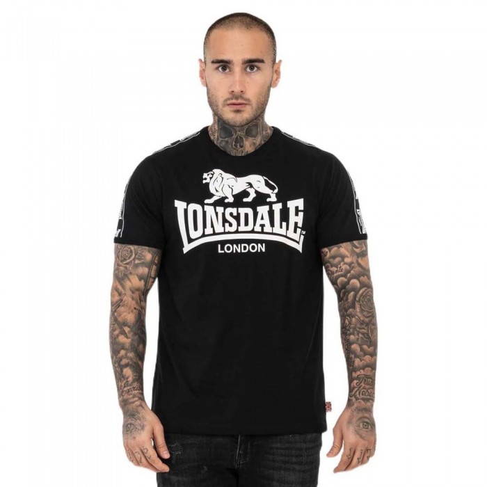 [해외]LONSDALE 반소매 티셔츠 Stour 7140760296 Black / White