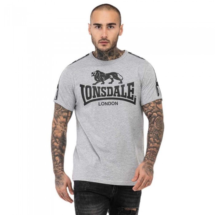 [해외]LONSDALE 반소매 티셔츠 Stour 7140760297 Marl Grey / Black / White