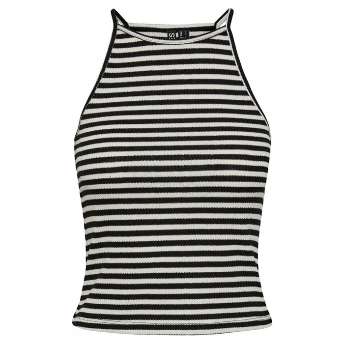 [해외]PIECES Ostina Strap 민소매 티셔츠 140371856 Black / Stripes Bright White