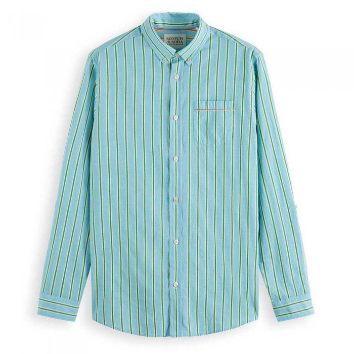 [해외]SCOTCH & SODA 긴 소매 셔츠 Dobby 140616733 Blue Stripe