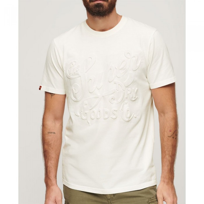 [해외]슈퍼드라이 반소매 티셔츠 Embossed Archive Graphic 140588009 Winter White