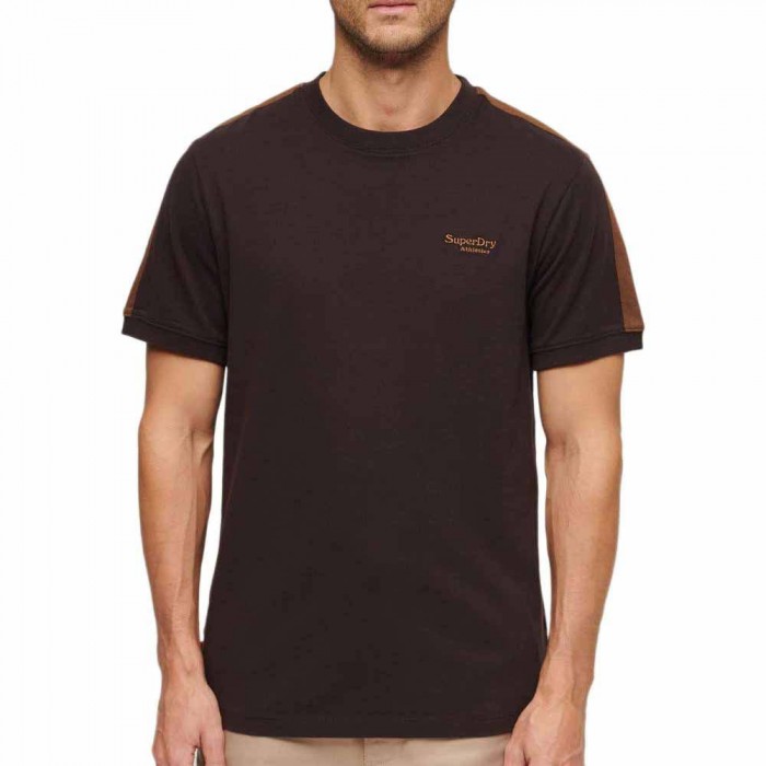 [해외]슈퍼드라이 반소매 티셔츠 Essential 로고 Retro St 140588128 Chocolate Plum Brown / Dachshund Tan