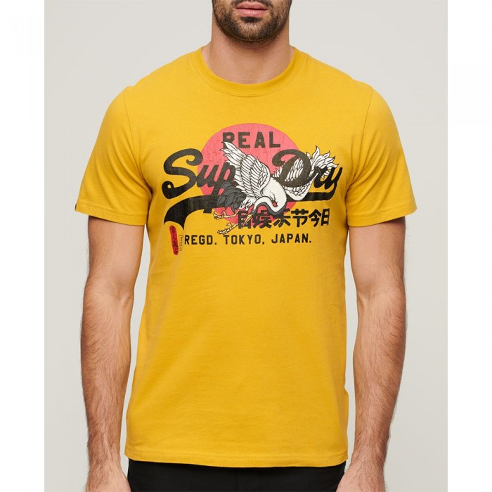 [해외]슈퍼드라이 반소매 티셔츠 Tokyo Vl Graphic 140588796 Oil Yellow