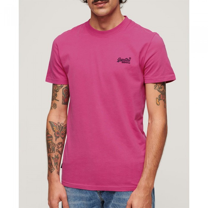 [해외]슈퍼드라이 반소매 티셔츠 Vintage 로고 Embroidered 140588915 Echo Pink