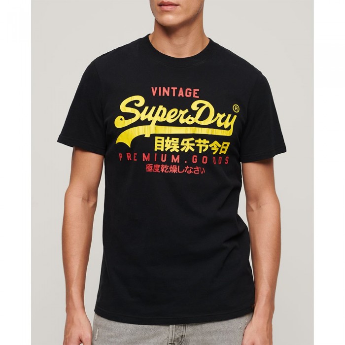 [해외]슈퍼드라이 반소매 티셔츠 Vl Duo 140589016 Jet Black