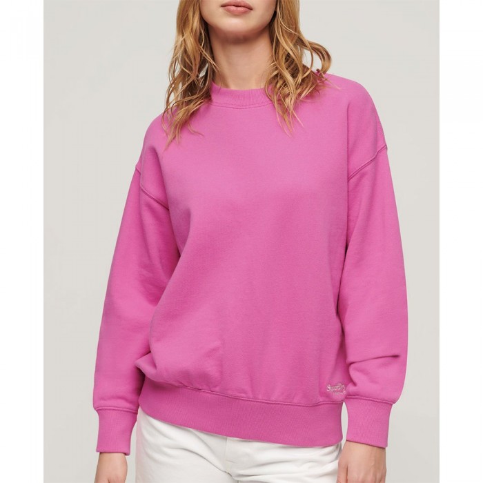 [해외]슈퍼드라이 스웨트 셔츠 Essential 로고 Ub 140588189 Flash Pink