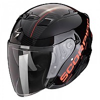 [해외]SCORPION EXO-230 QR 오픈 페이스 헬멧 9140546449 Black / Red