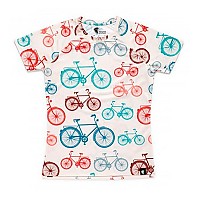 [해외]HOOPOE Bike 반팔 티셔츠 6137536453 White / Blue / Orange