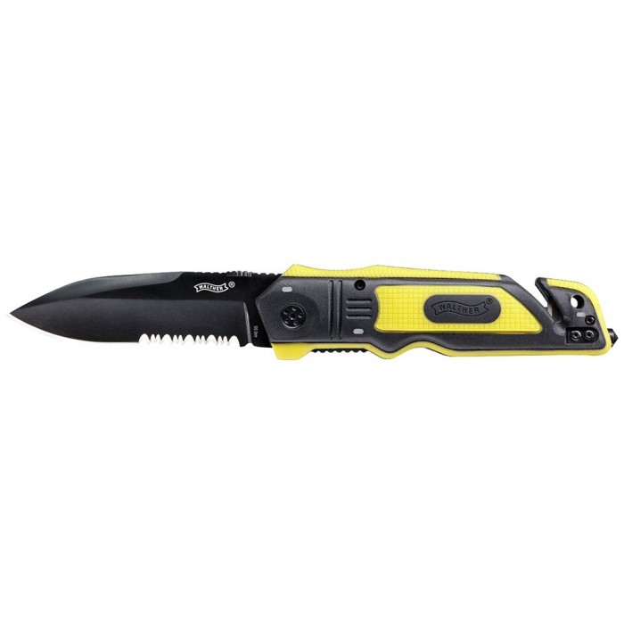 [해외]WALTHER Linerlock 스피어포인트 컷오프 나이프 ERK Y 4140481807 Yellow / Black