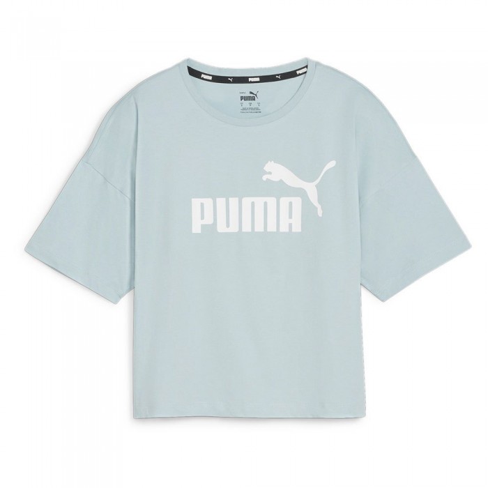 [해외]푸마 Ess Cropped 로고 반팔 티셔츠 140130752 Turquoise Surf