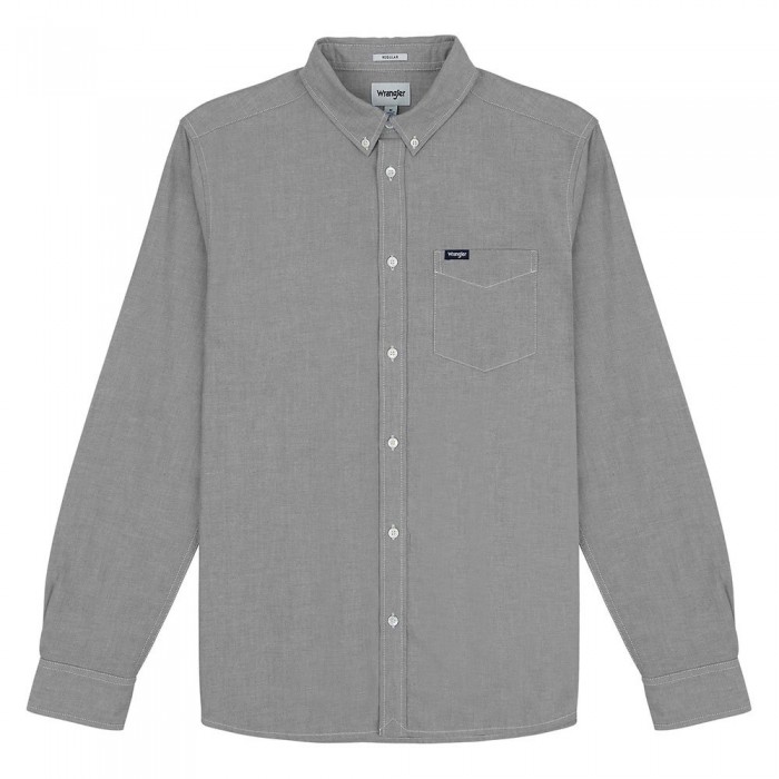 [해외]랭글러 1 포켓 Button Down Regular Fit 긴팔 셔츠 140019531 Grey
