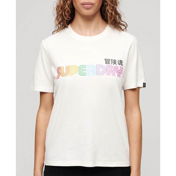 [해외]슈퍼드라이 레인bow 로고 Relaxed 반팔 티셔츠 140588493 Ecru