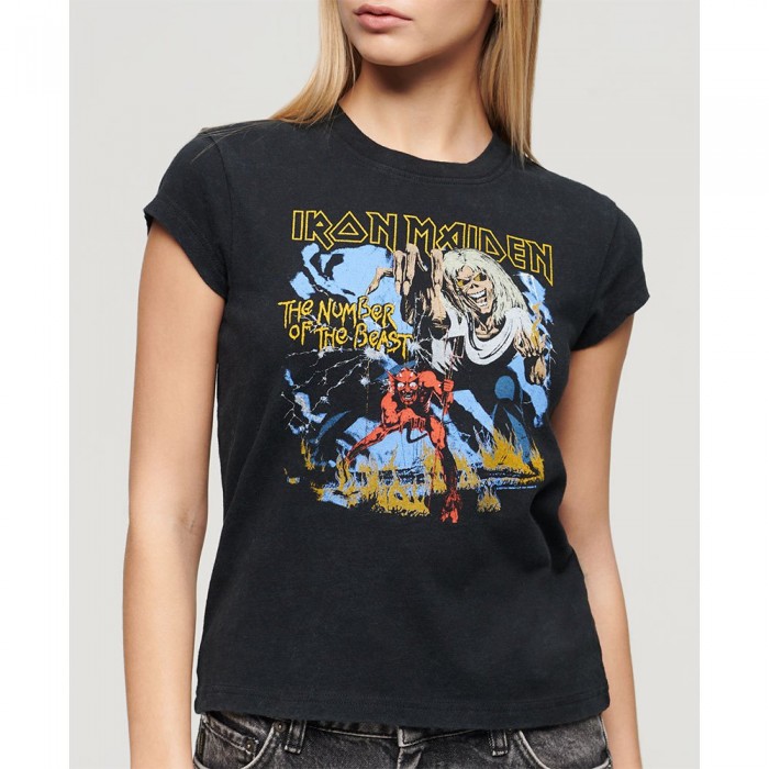 [해외]슈퍼드라이 Iron Maiden 모자 Band 반팔 티셔츠 140775298 Heavy Metal Black
