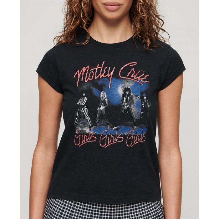 [해외]슈퍼드라이 Motley Crue 모자 Band 반팔 티셔츠 140775331 Mid Amp Black