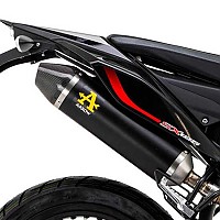 [해외]ARROW Thunder Aluminium Dark With Carbon End 모자 Aprilia RX / SX 125 ´21-22 인증된 머플러 9140449190 Black