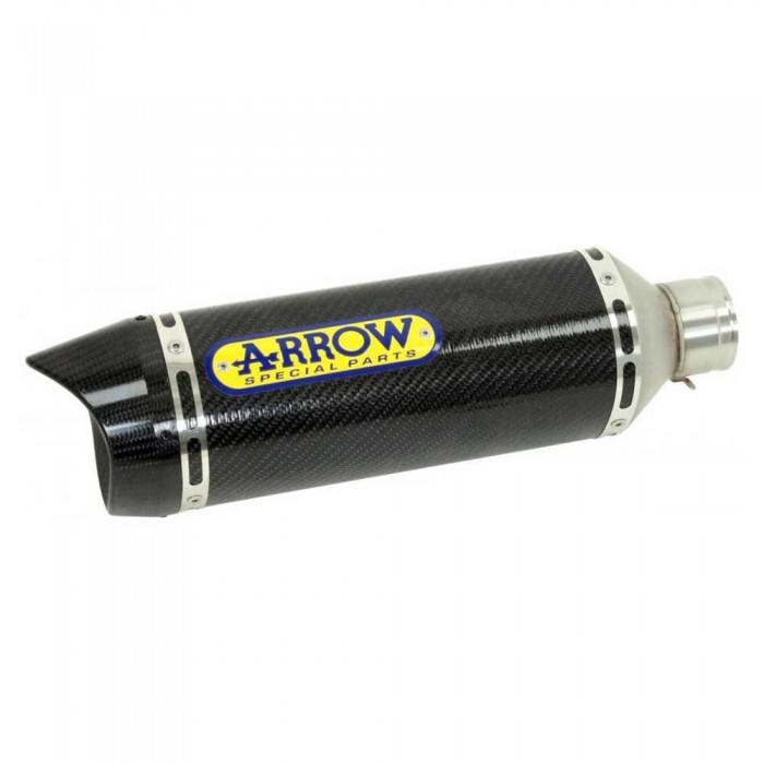 [해외]ARROW Thunder 다크 알루미늄 머플러 카본 엔드캡 포함 야마하 MT-07 ´14-20 9140449198 Black
