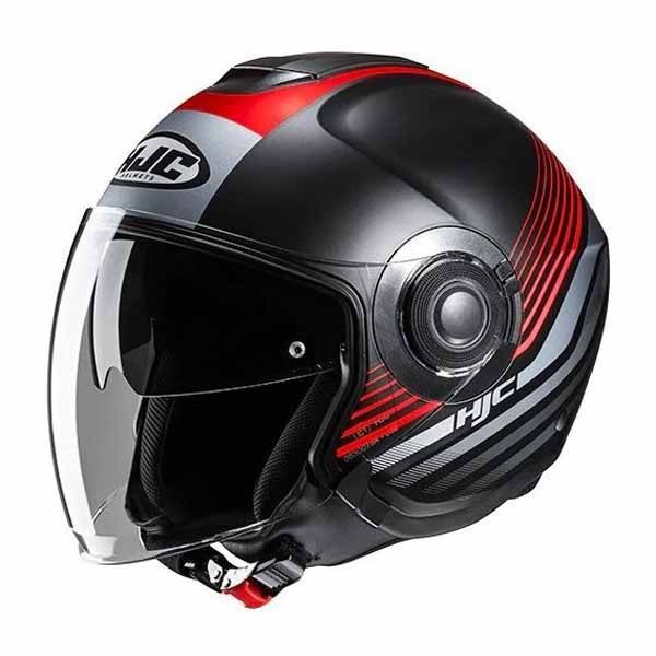 [해외]HJC 오픈 페이스 헬멧 i40N Dova 9140771331 Black / Red