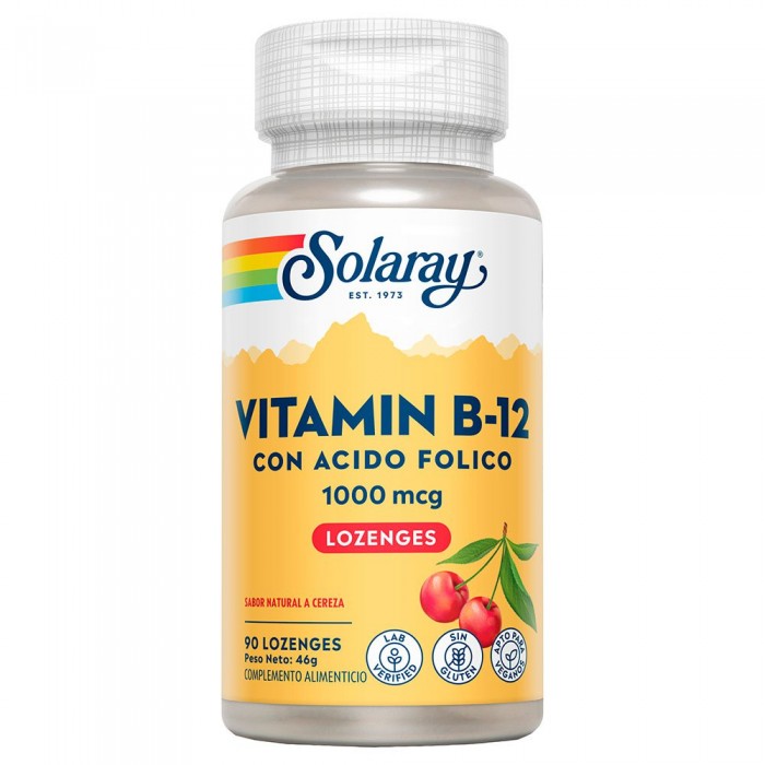 [해외]SOLARAY 비타민 B-12+Folic Acid 1000mcgr 90 단위 4138063287