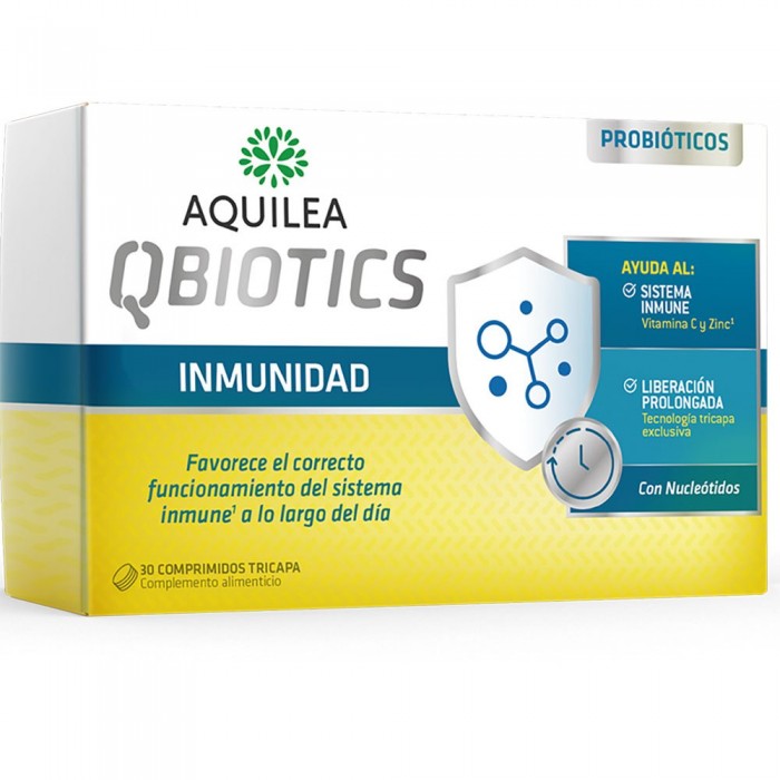 [해외]AQUILEA 면역 확장 프로바이오틱스 Qbiotics 30 정제 4139730974 Multicolour