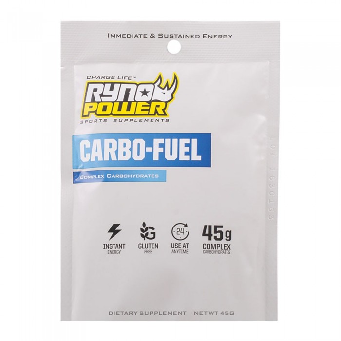 [해외]RYNO POWER Carbo-Fuel Single Serving 45gr Unflavored 4140663842 White