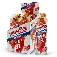 [해외]HIGH5 에너지 젤 상자 Electrolyte 60g 20 단위 열렬한 1140594984 White / Red