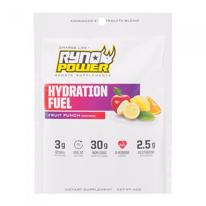 [해외]RYNO POWER Hydration Fuel Single Serving 45gr Fruit Punch 1140663850 White
