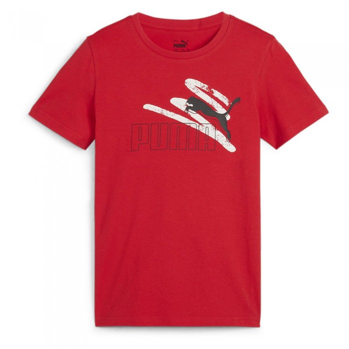 [해외]푸마 반팔 티셔츠 Ess+ 로고 Lab 썸머 15140130963 For All Time Red