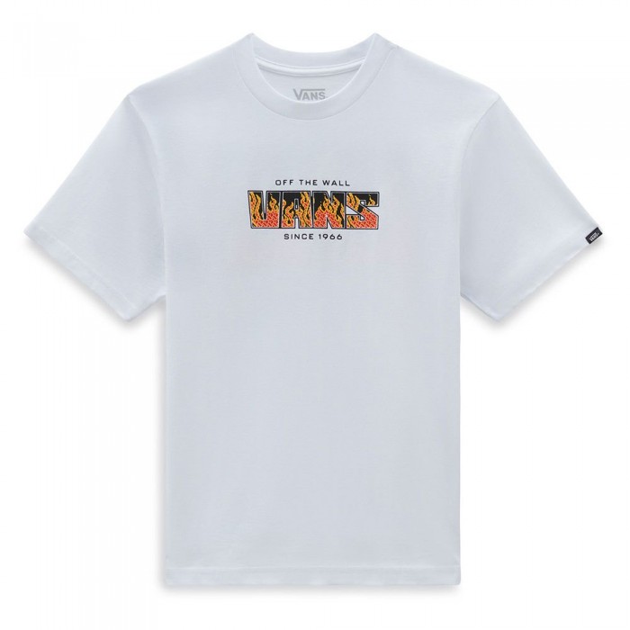 [해외]반스 반소매 티셔츠 Digi Flames 15140757814 White / White