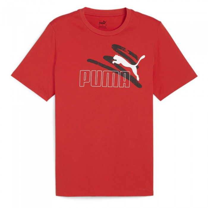 [해외]푸마 Ess+ 로고 Lab 썸머 반팔 티셔츠 140130962 For All Time Red