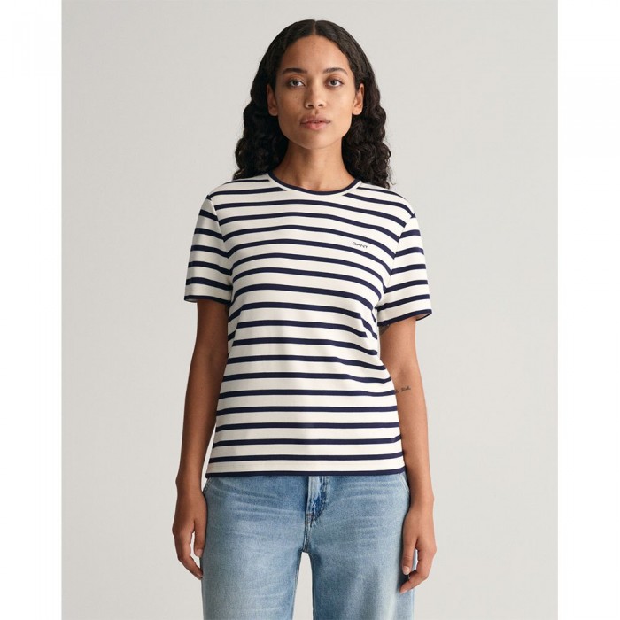 [해외]간트 Striped 반팔 티셔츠 140657731 Classic Blue