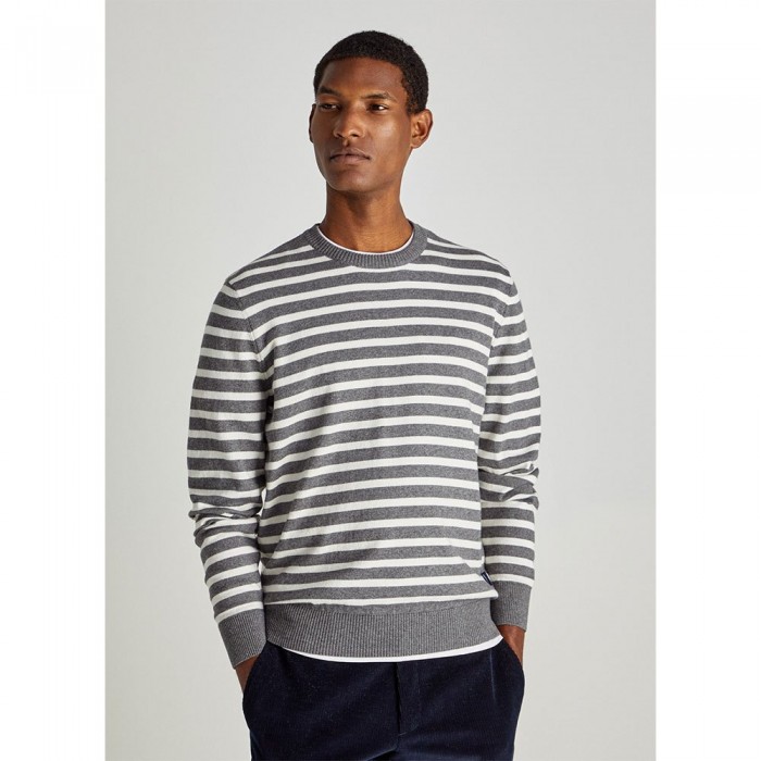[해외]FA?ONNABLE 크루넥 스웨터 Naut Stripe 140305089 Grey / White