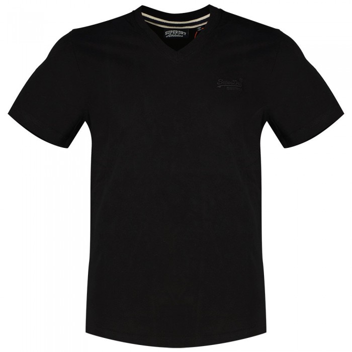 [해외]슈퍼드라이 반팔 라운드넥 티셔츠 Essential 로고 Embroidered 140588075 Black / Black