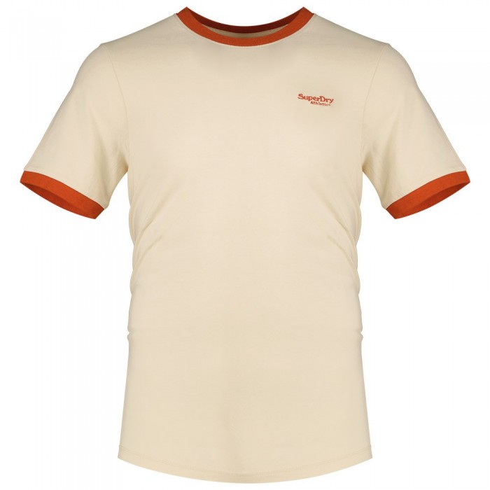 [해외]슈퍼드라이 반소매 티셔츠 Essential 로고 Ringer 140588137 Oatmeal / Denim Co Rust