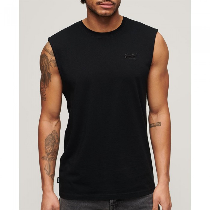 [해외]슈퍼드라이 민소매 티셔츠 Essential 로고 Ub 140588174 Black