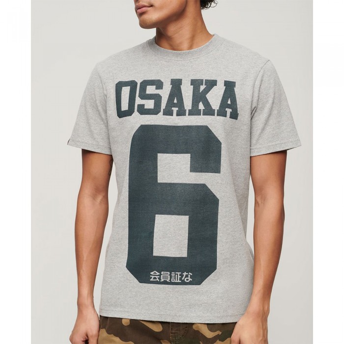 [해외]슈퍼드라이 반소매 티셔츠 Osaka Graphic 140588425 Ash Grey Marl