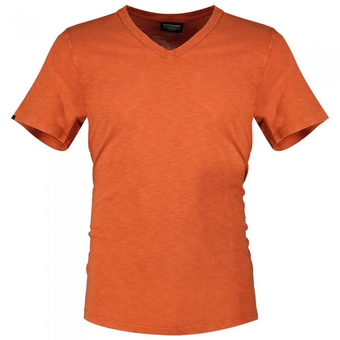 [해외]슈퍼드라이 Slub 반팔 V넥 티셔츠 140588574 Mecca Orange