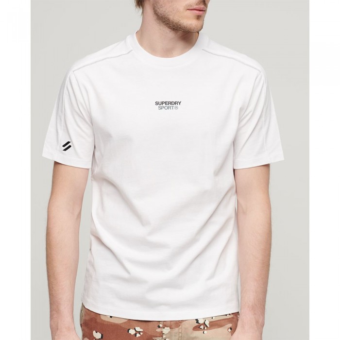[해외]슈퍼드라이 반소매 티셔츠 Sport 테크 로고 Relaxed 140588621 Brilliant White
