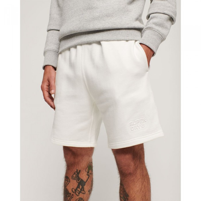 [해외]슈퍼드라이 Sportswear Emboss Loose 스웨트 반바지 140588645 New Chalk White