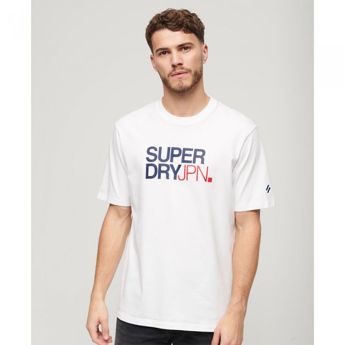 [해외]슈퍼드라이 반소매 티셔츠 Sportswear 로고 Loose 140588672 Brilliant White